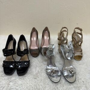 Elegant Black and Silver Women's Heels